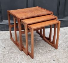 A nest of three vintage G-Plan occasional tables, largest 53.5cm wide.