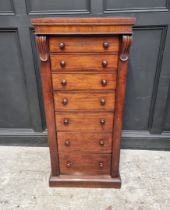 A Victorian mahogany Wellington chest, 58cm wide.