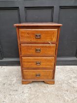 An early 20th century mahogany four drawer chest, 56.5cm wide.