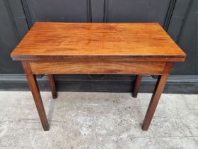 A George III mahogany tea table, 91.5cm wide.