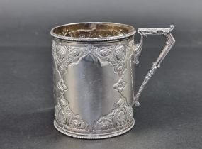 A Victorian silver christening mug, by Fenton Brothers, Sheffield 1873, 8cm high, 125g.