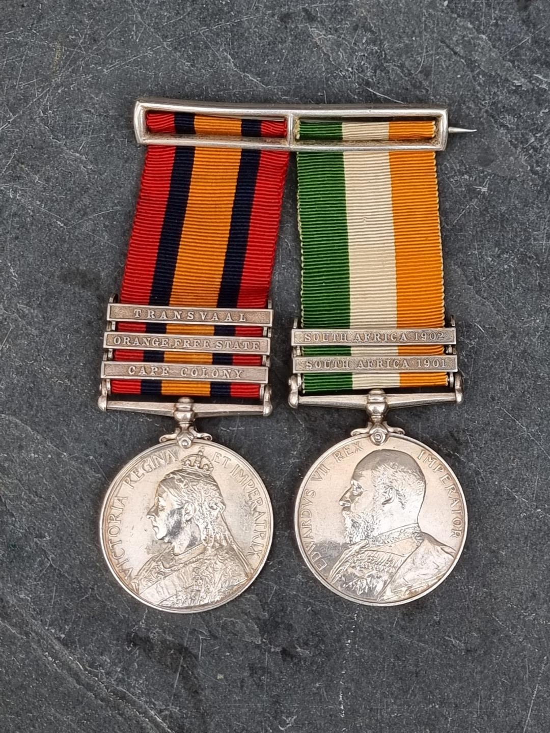 Medals: a Boer War pair, to 1312 Pte W Porter 2nd Rl Berks Regt; comprising: Victoria South Africa