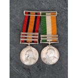 Medals: a Boer War pair, to 1312 Pte W Porter 2nd Rl Berks Regt; comprising: Victoria South Africa