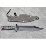 An Ontario 'Spec-Plus Raider SP10' Bowie knife and sheath, having 24cm blade.