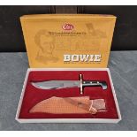 A Case XX presentation 'CA286' Bowie knife and sheath, having 24cm blade, boxed.
