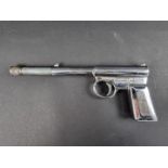 A vintage chrome plated 'The Gat' .177 cal air pistol, by T J Harrington & Son.