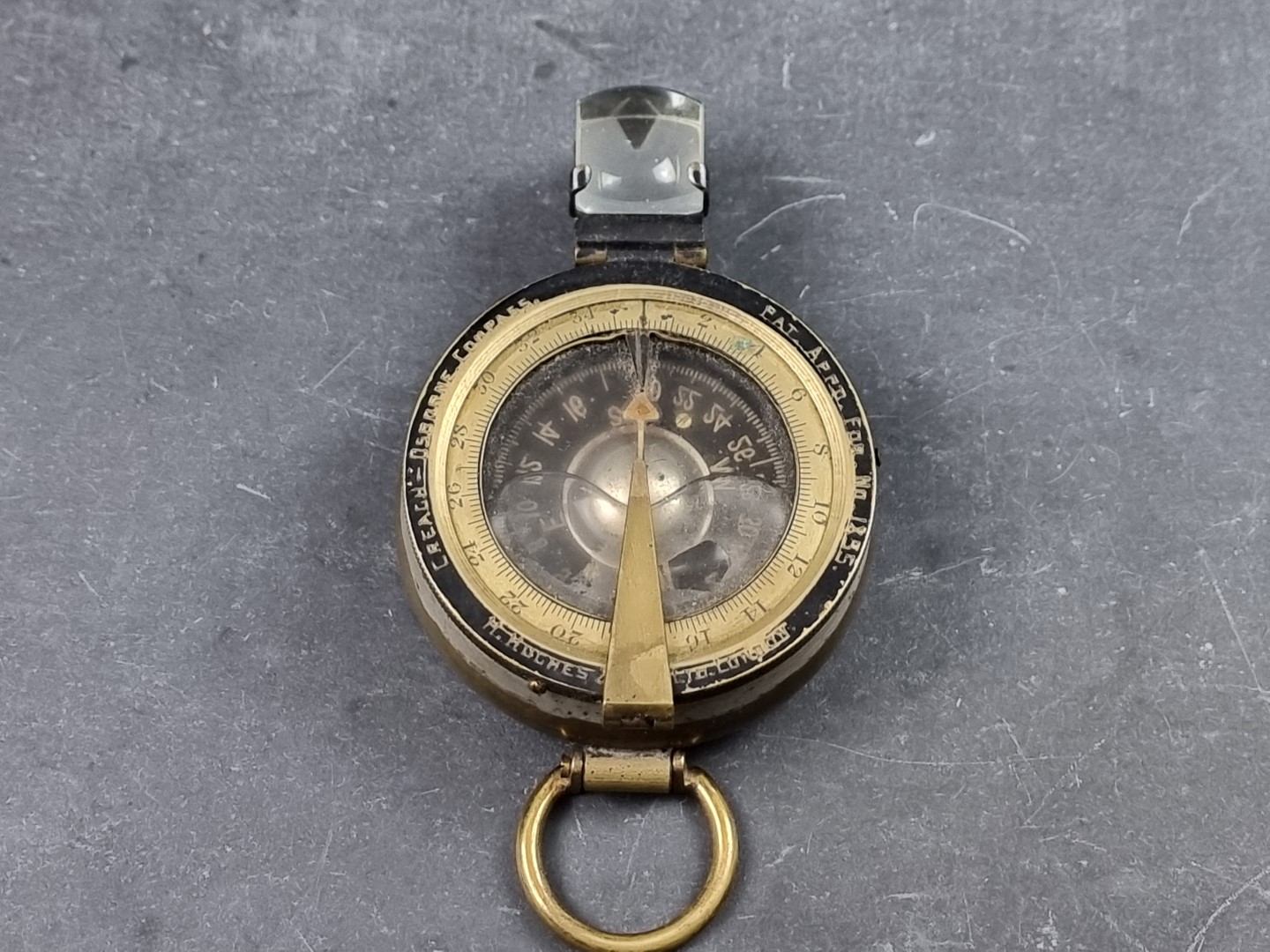 A WWI Creagh-Osborne military compass, by H Hughes & Son, London.