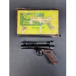 A Webley Senior .22 cal air pistol, Batch No.263, boxed.