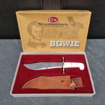 A Case XX presentation 'CA311' Bowie knife and sheath, having 24cm blade, boxed.