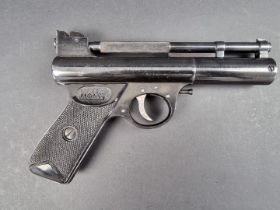 An early Webley MkI .22 cal air pistol, Batch No.781.