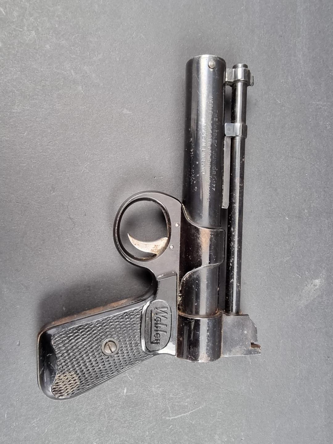 A Webley Junior .177 cal air pistol, Batch No.766, with a Webley soft case. - Image 2 of 2