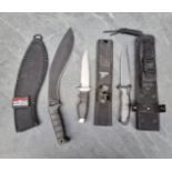 A Buck '650' knife and sheath, having 16cm blade; together with a Gerber knife and sheath, having