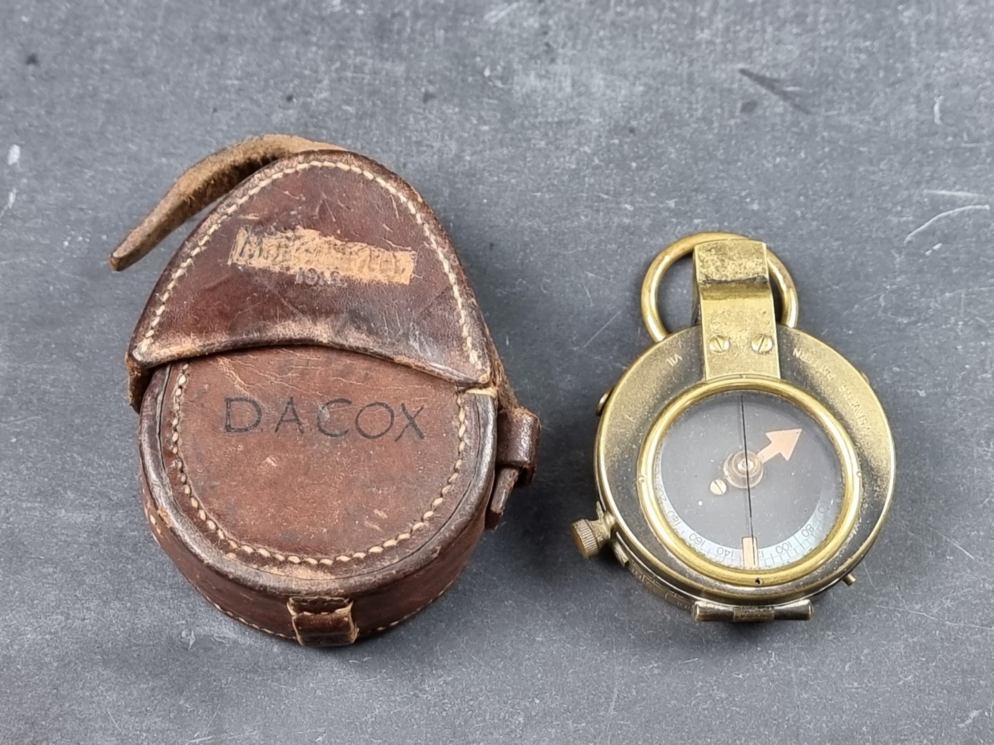 A WWI British Verners Pattern VII officer's military compass, by Cruchon and Emons, dated 1916