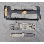 A Gerber LMF Mk2 Infantry knife and sheath, having 12.5cm blade, boxed.