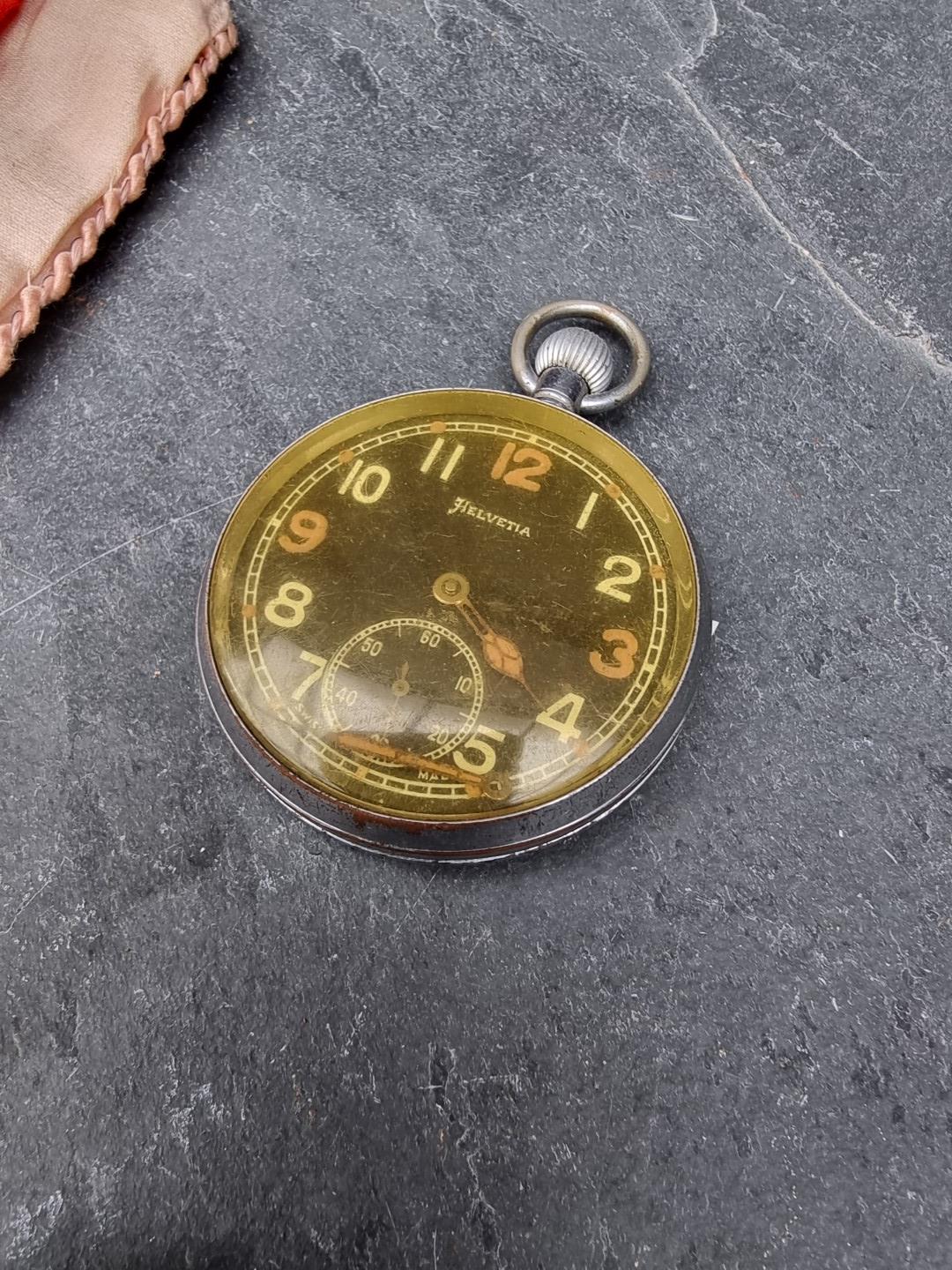 A Helvetia British military GS/TP stem wind pocket watch, Serial No. P75684; together with the - Image 2 of 4