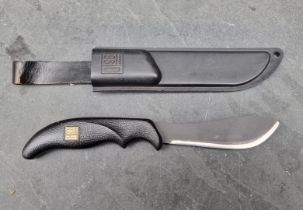 A Coltelo G96 Brand MOD. 4010 hunting knife and sheath, with 11cm blade.