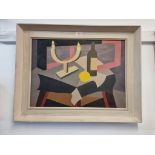 Manner of Cubist School, still life, oil on board, 41 x 57cm.