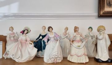 Eight Royal Doulton figures, to include 'Darling', HN1319.