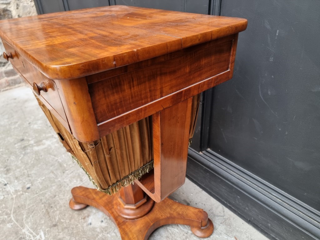 A George IV satinwood worktable, 54cm wide. - Image 4 of 6