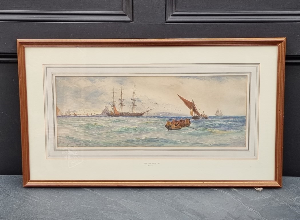 Thomas Bush Hardy, 'Plymouth', signed and titled, watercolour, 21.5 x 57cm.