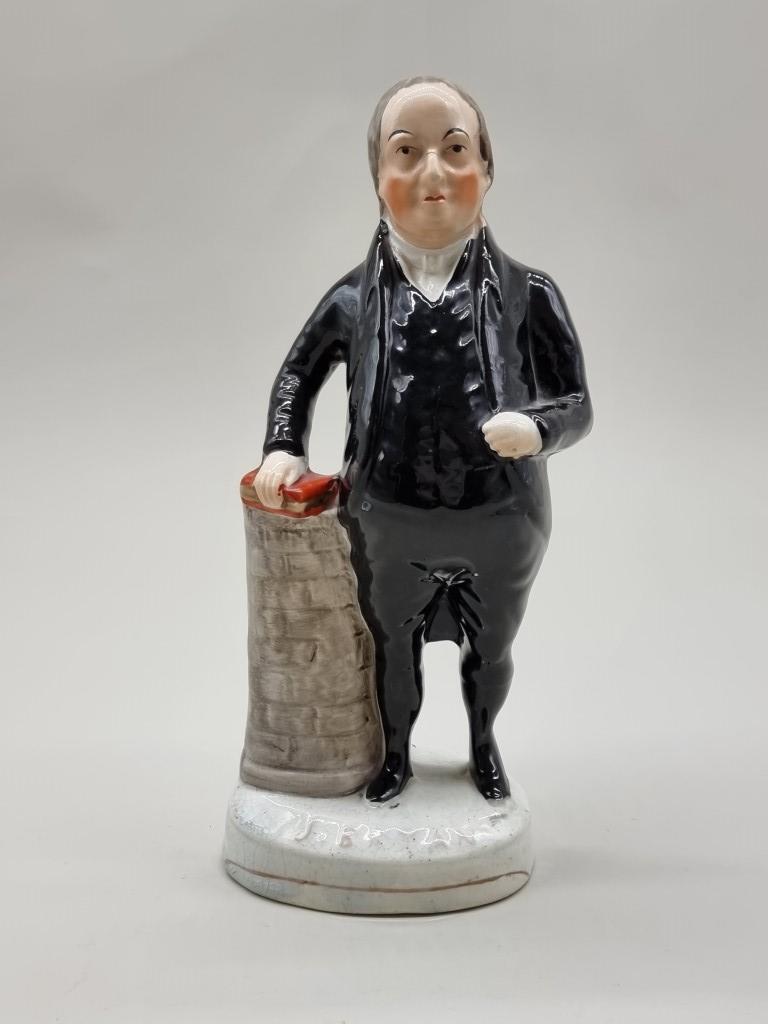 A Victorian Staffordshire pottery figure of 'Reverend J Bryan', 27cm high.