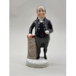 A Victorian Staffordshire pottery figure of 'Reverend J Bryan', 27cm high.