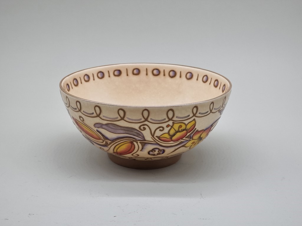 A Bursley Ware Charlotte Rhead bowl, 19cm diameter. - Image 3 of 6