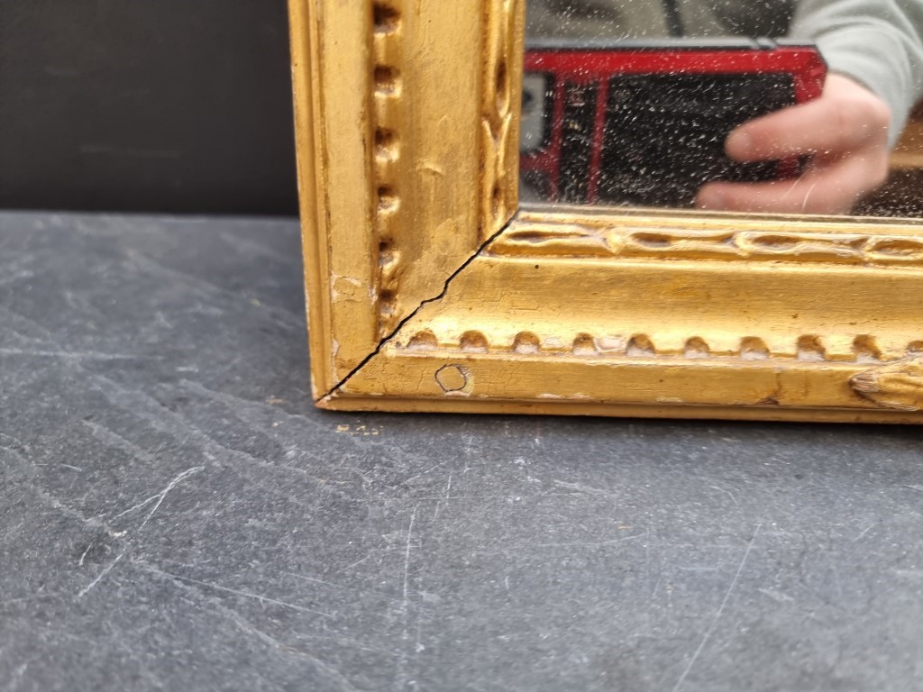 A 19th century gilt framed rectangular wall mirror, 89 x 67cm. - Image 3 of 4