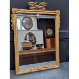 A 19th century gilt framed rectangular wall mirror, 89 x 67cm.