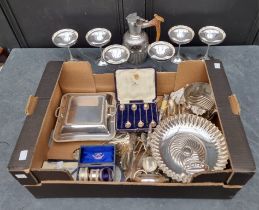 A large collection of silver plate.