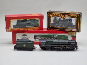 Railway: Hornby 00 gauge: locomotive 'Evening Star' BR Standard Class 9F; together with a GWR