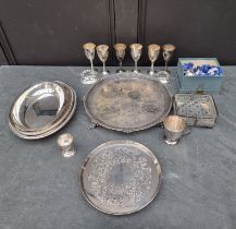 A collection of silver plate.