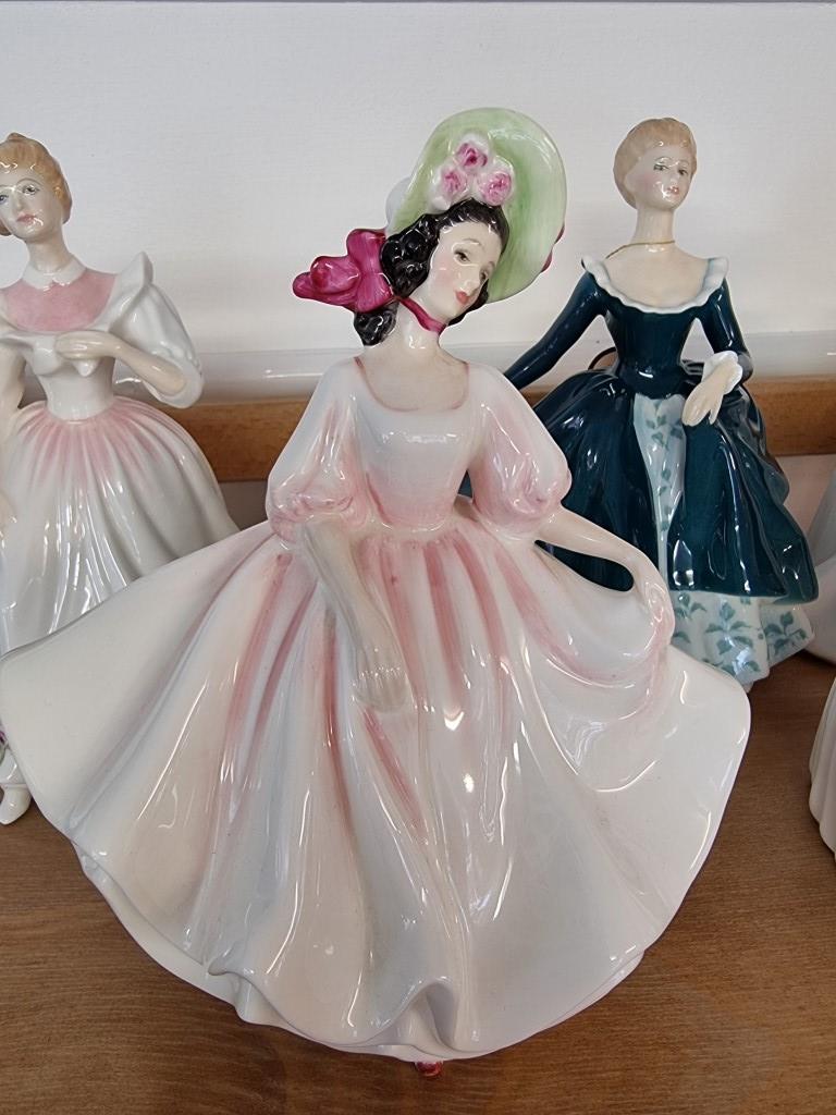 Eight Royal Doulton figures, to include 'Darling', HN1319. - Image 3 of 9