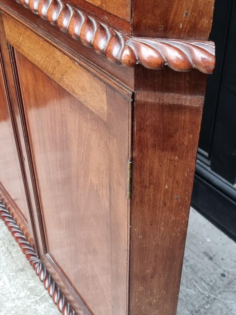 An old mahogany standing corner cupboard, 98cm wide. - Image 4 of 6