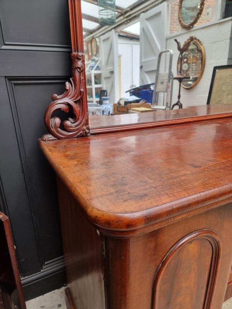 A large Victorian mahogany inverted breakfront mirror back sideboard, 196cm wide. - Image 7 of 7