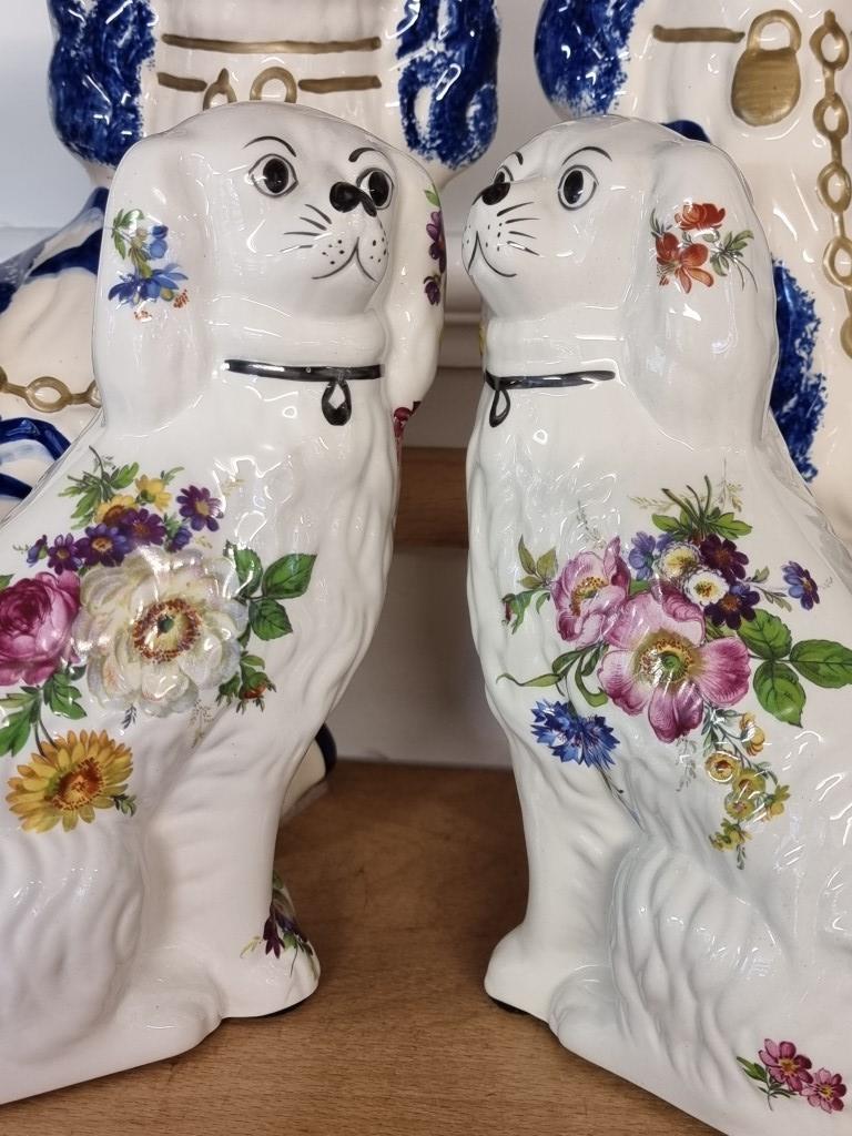 Three pairs of Staffordshire style dogs, largest 31cm high. - Bild 2 aus 6