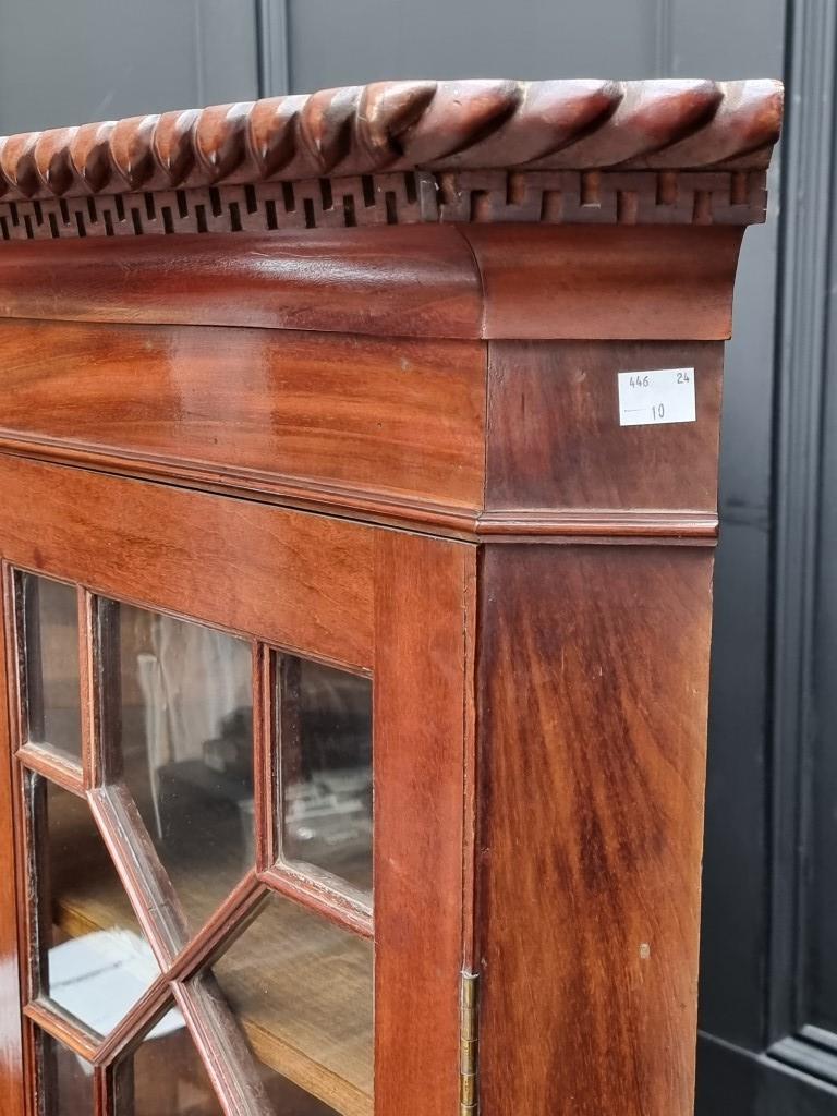 An old mahogany standing corner cupboard, 98cm wide. - Image 2 of 6