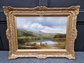 Thomas Creswick, 'Grasmere Lake, Cumberland', signed and dated 1850, further inscribed on old