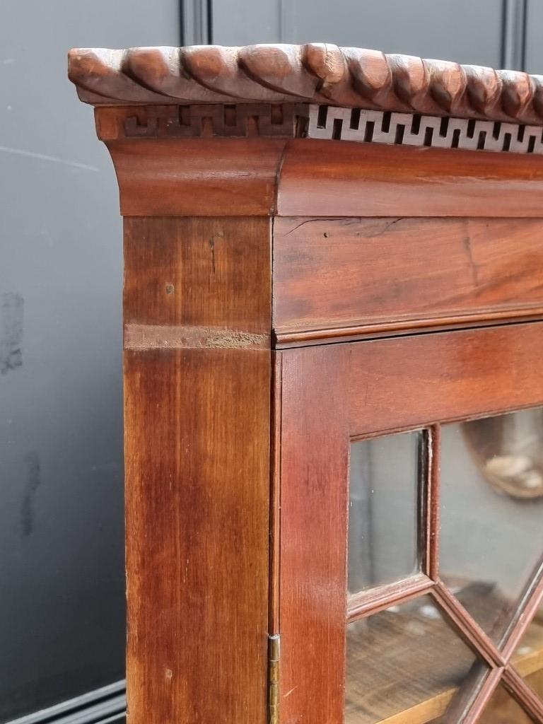 An old mahogany standing corner cupboard, 98cm wide. - Image 6 of 6