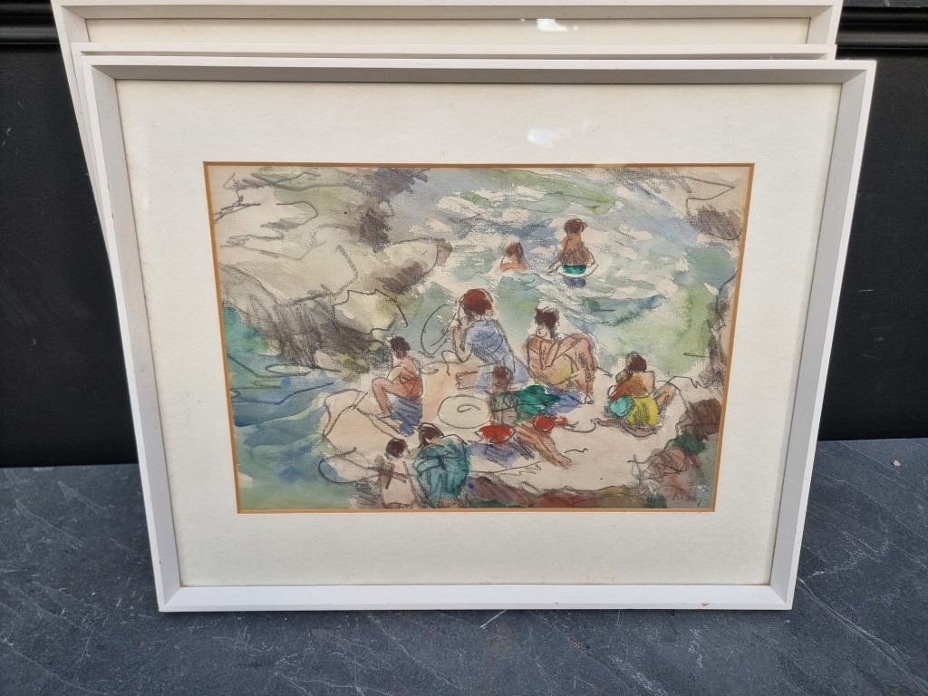 Eileen Robey, five works, one signed, watercolour, largest 27 x 38cm. (5) - Bild 4 aus 6