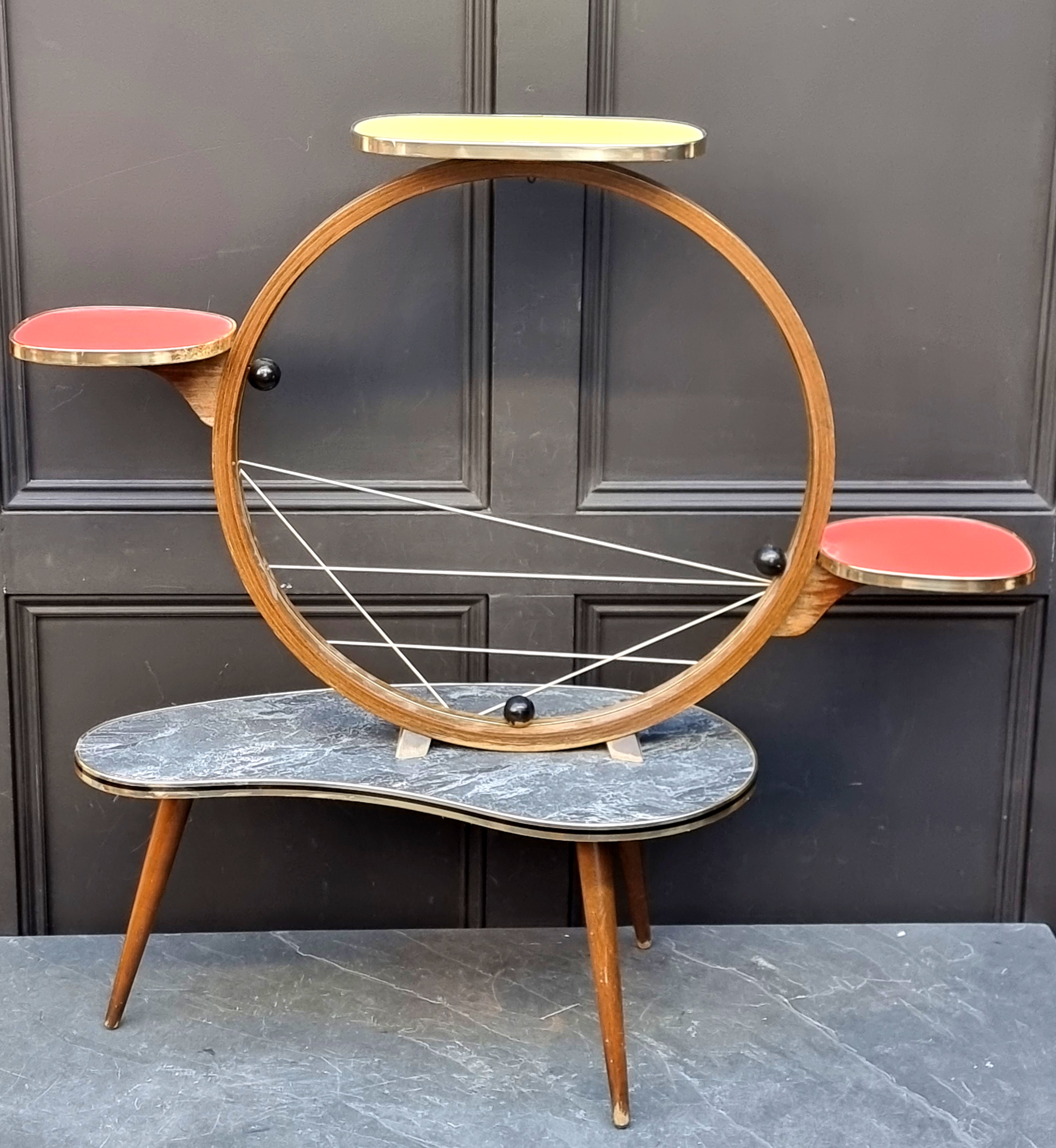 A 1950s occasional table, 97cm wide.