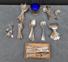 A collection of electroplated cutlery, by Mappin & Webb; and other electroplate.