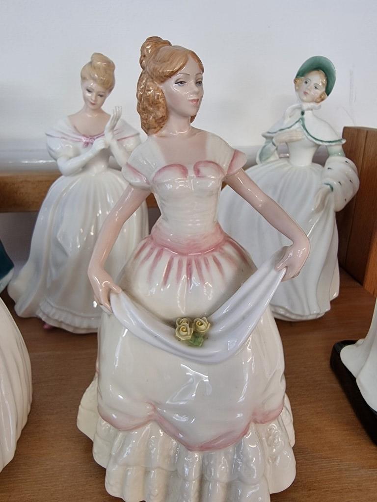 Eight Royal Doulton figures, to include 'Darling', HN1319. - Image 6 of 9