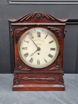 An early Victorian mahogany fusee mantel clock, the 8in painted dial inscribed 'John Newman,