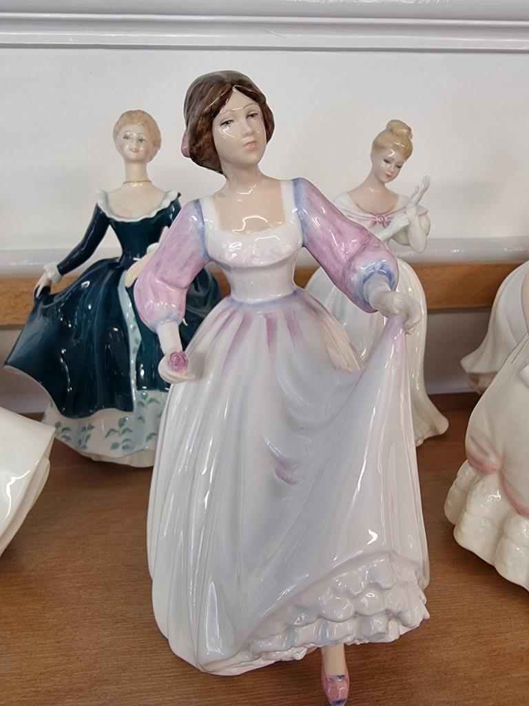 Eight Royal Doulton figures, to include 'Darling', HN1319. - Image 4 of 9