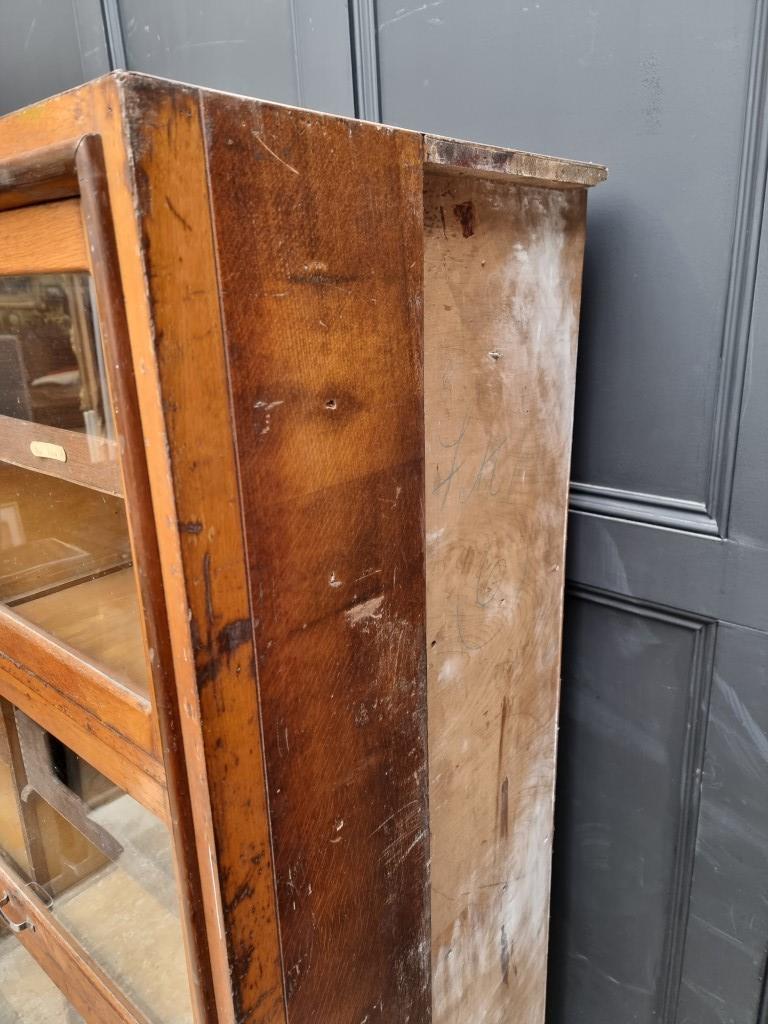 A vintage oak haberdashery cabinet, 168.5cm high x 87cm wide x 55cm deep. - Image 6 of 6