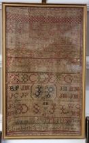 Two 19th century samplers, the first by Elisabeth Smith (aged seven), 41.5 x 24.5cm; the second by