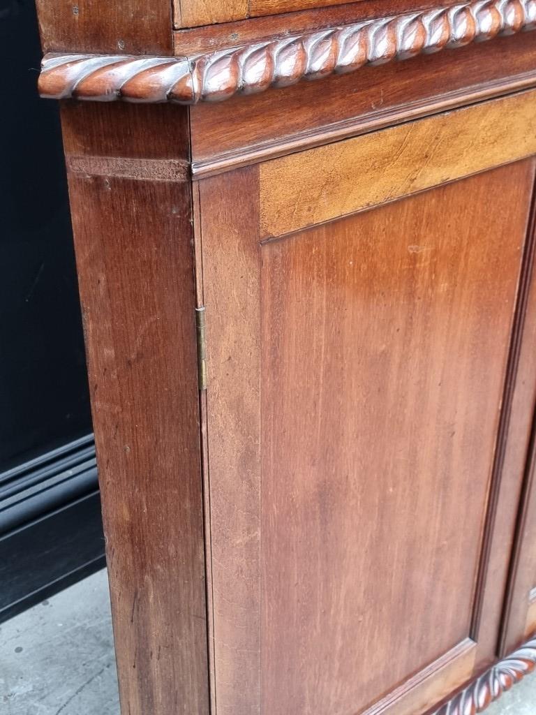 An old mahogany standing corner cupboard, 98cm wide. - Image 5 of 6