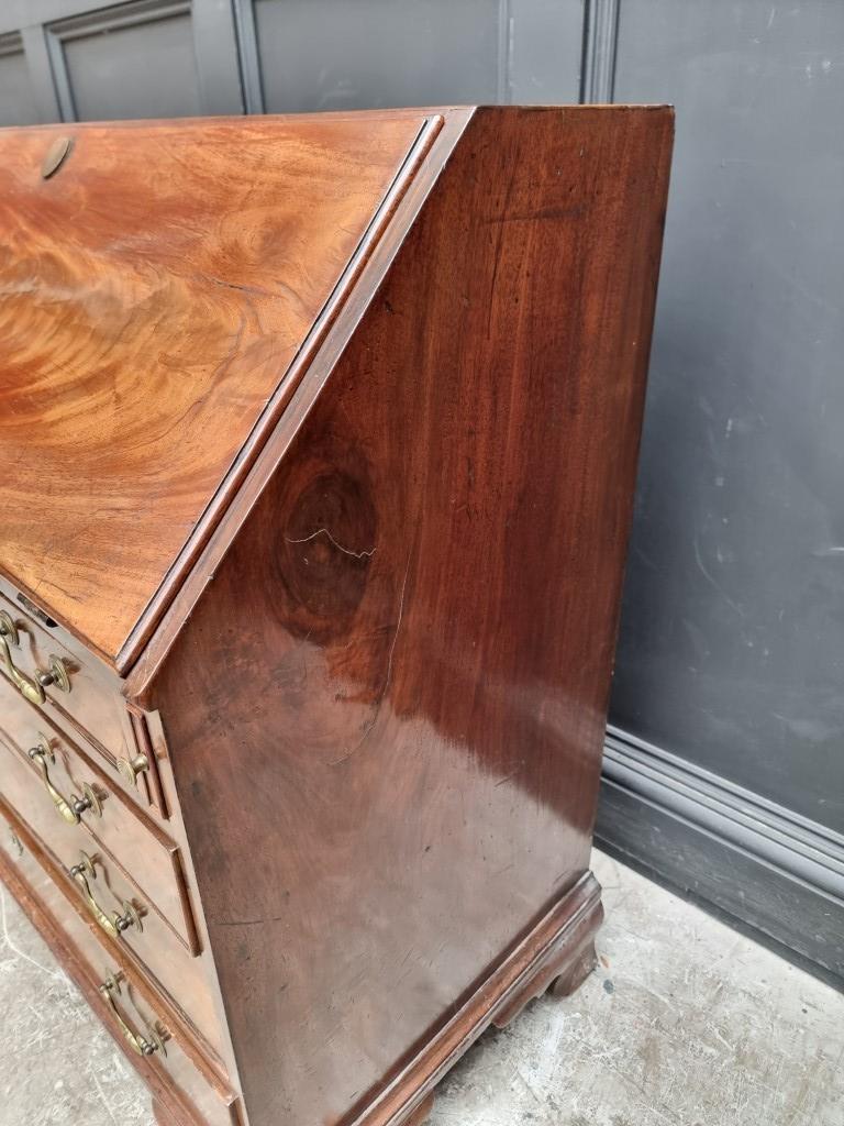 A George III mahogany bureau, 91.5cm wide. - Image 4 of 6