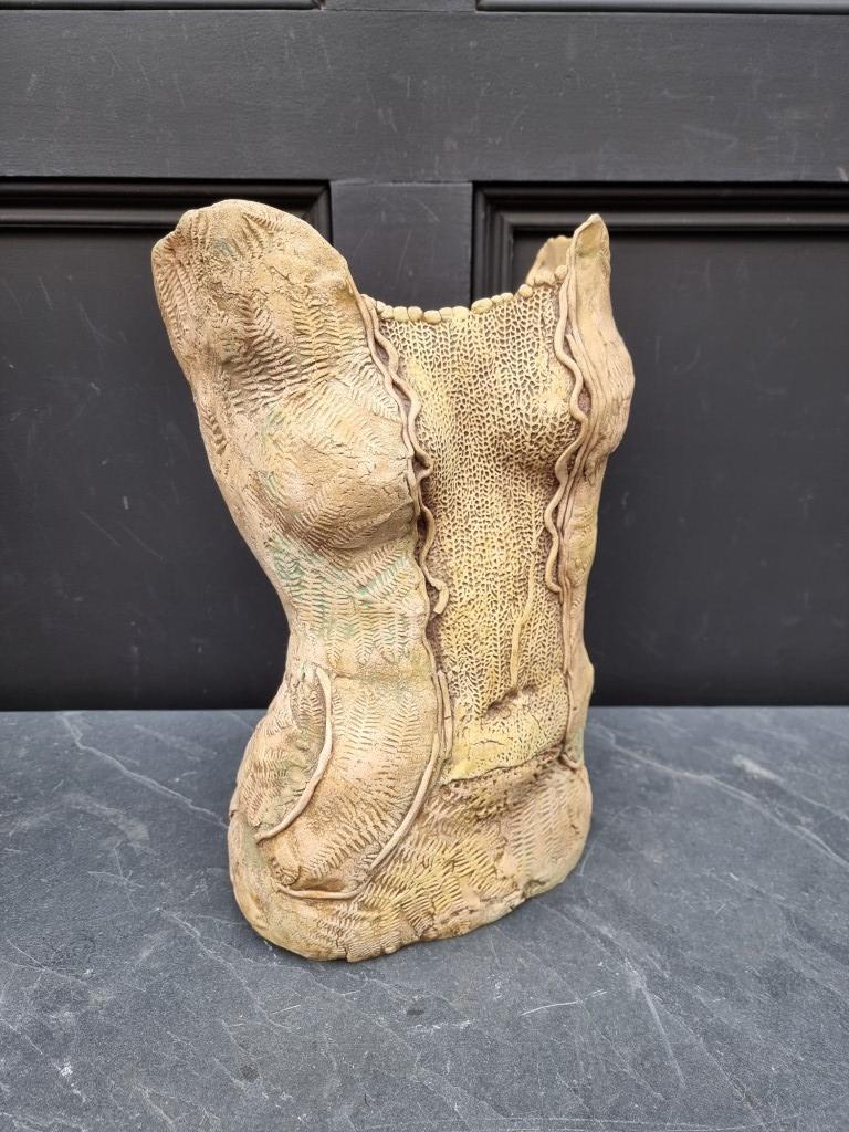 Studio Pottery: a Pauline Lee torso vase, 37.5cm high.